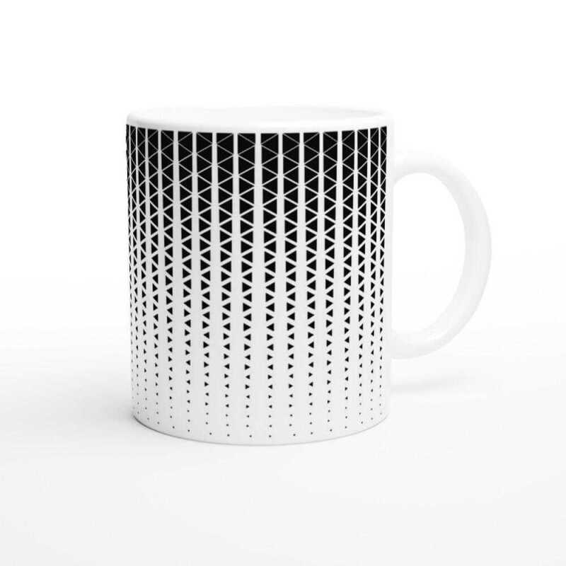 Black Diamond Abstract Mug - Ceramic White