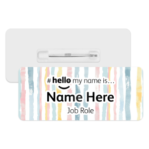 #hello my name is... Name Badge - Pastel Brush Strokes