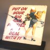 The Metal Table Clock Signs - Empowering quote "PUT ON YOUR BIG GIRL PANTIES AND DEAL WITH IT"
