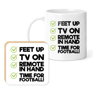 Football Mug & Coaster Set - Football Checklist