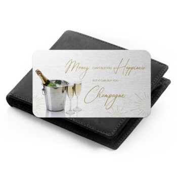 Champagne Motivational Wallet / Purse Card , Wallet Card Gift, I Love You More, Gift for Him, Gift for Her Keepsake, Friendship keepsake