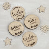 Baby Milestone Disc Set - New Baby Gift and Baby Shower Gifts / Wooden Photo Prop / Newborn Gift Ideas /Milestone Cards