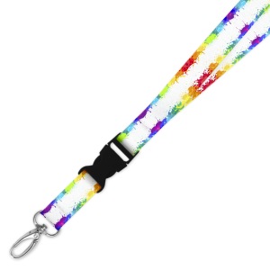 Double Breakaway Lanyard - Paint Splat Border