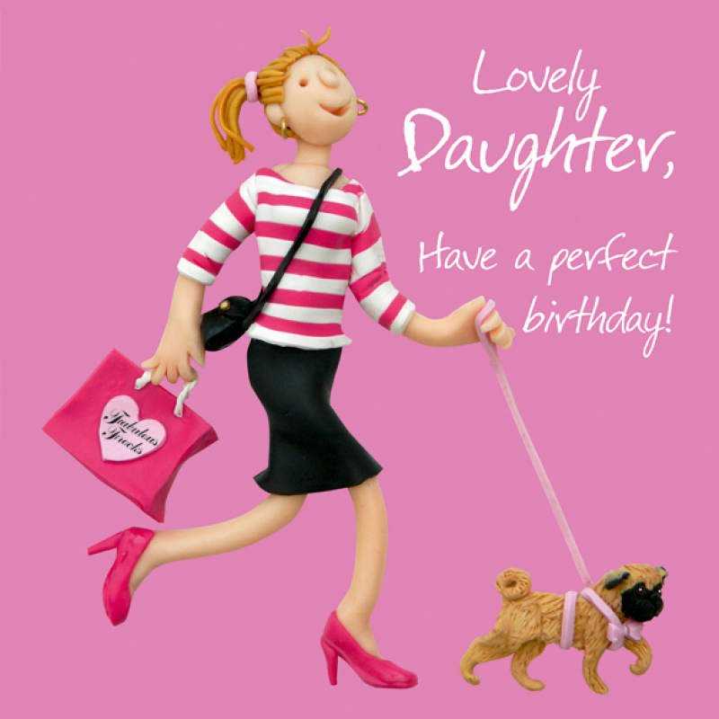 Holy Mackerel Daughter Birthday Card Card is 15cm square and blank inside