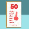 Funny 50th Birthday Card - Cheeky Card for Someone Turning 50 years old - For Him or For Her - Can be personalised inside - Large or Small - Blank inside - Large