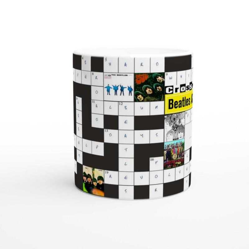 Beatles Albums Crossword Mug - Ceramic White