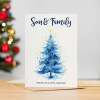 Christmas Card For Son and Family Card For Him Xmas Card for Son Christmas Card for Loved One Family Card Christmas Tree Card - Large (5x7) / Blank Message