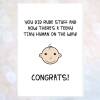 Funny pregnant/new baby/expecting card - pregnant/expecting - you did rude stuff