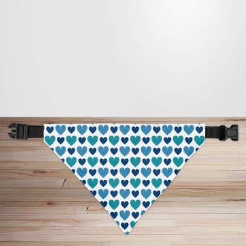 Valentine's Day Blue Hearts Dog/Puppy Bandana