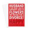 Funny Husband Warning Valentine's Day Card Greeting Card - A5 Portrait - 1 Card