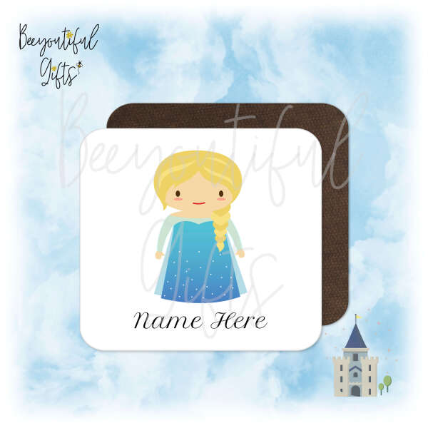 Personalised Children's Coaster - Cartoon Fairy Tale Princess