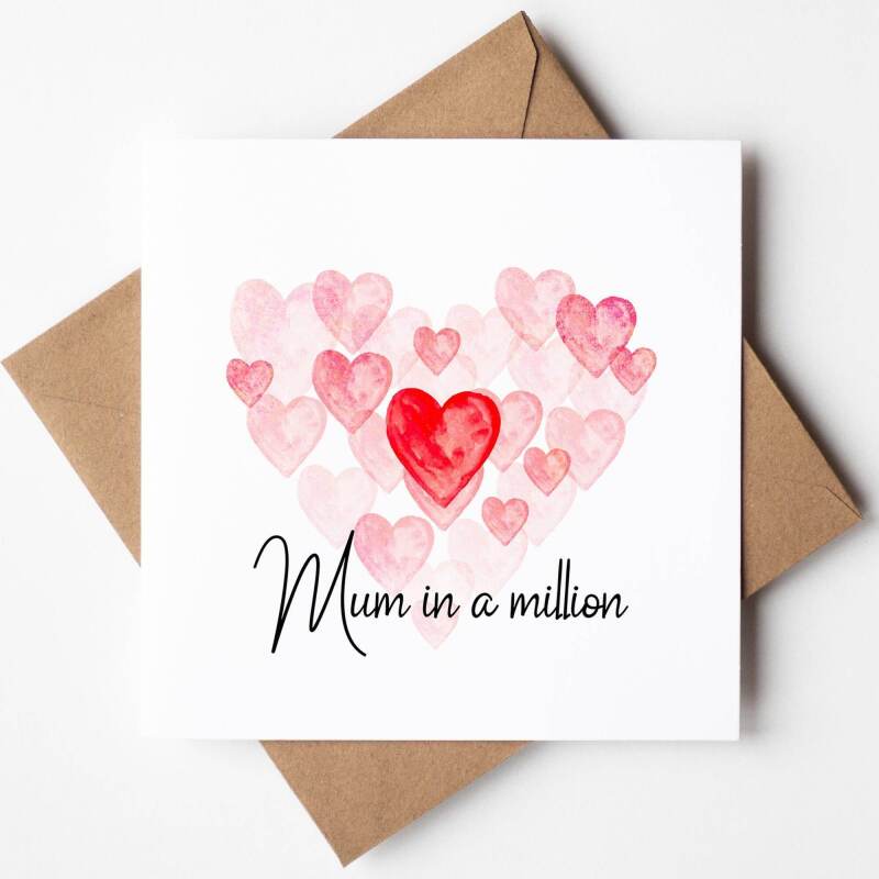 Mothers Day Card Mum in a Million Card for Mum / Card for Mum / Card for Mother / Birthday Card Mum /