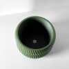 The Quarn Planter Pot with Drainage Tray & Stand Included - Matte Dark Green - 3"