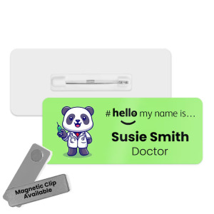 Name Badge - Cute DR Animals Hello My Name is... - Panda