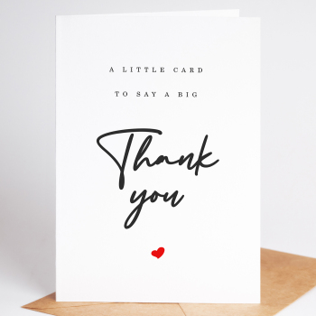 Thank You Cards | A Little Card to say a Big Thankyou, Wedding Thank You Cards Personalised Thank You Card, Classy & Simple Thank You Cards