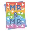 Mr and Mr, confetti themed gay wedding card with a gorgeous printed envelope - 12 x 17cm and blank inside - made in the UK