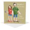 Anniversary card (daughter and son-in-law) - designed by Erica Sturla - 15cm square and blank inside, made in the UK