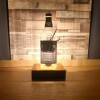1ltr JD Original Clock-Lamp Block Base- Upcycled - Man Cave - Fathers Day - Gifts For Him -