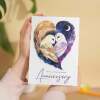Anniversary Card For Wife Card for Anniversary Card For Husband Cute Owls Love Heart Anniversary Card For Boyfriend or Girlfriend - Large (5x7) / Blank Message