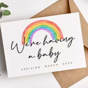Pregnancy Announcement Card - We're Having A Baby