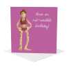 Tattoo birthday card for her - designed by Erica Sturla - 15cm square and blank inside, made in the UK