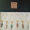 Wine Glass Charms with Turtles - Set of 6 on card