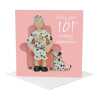 101st birthday card for her - designed by Erica Sturla - 15cm square and blank inside, made in the UK