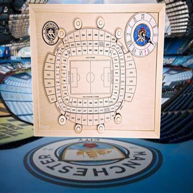 Manchester City - Field of Time: Eye-Catching Football Stadium Clocks for Fans