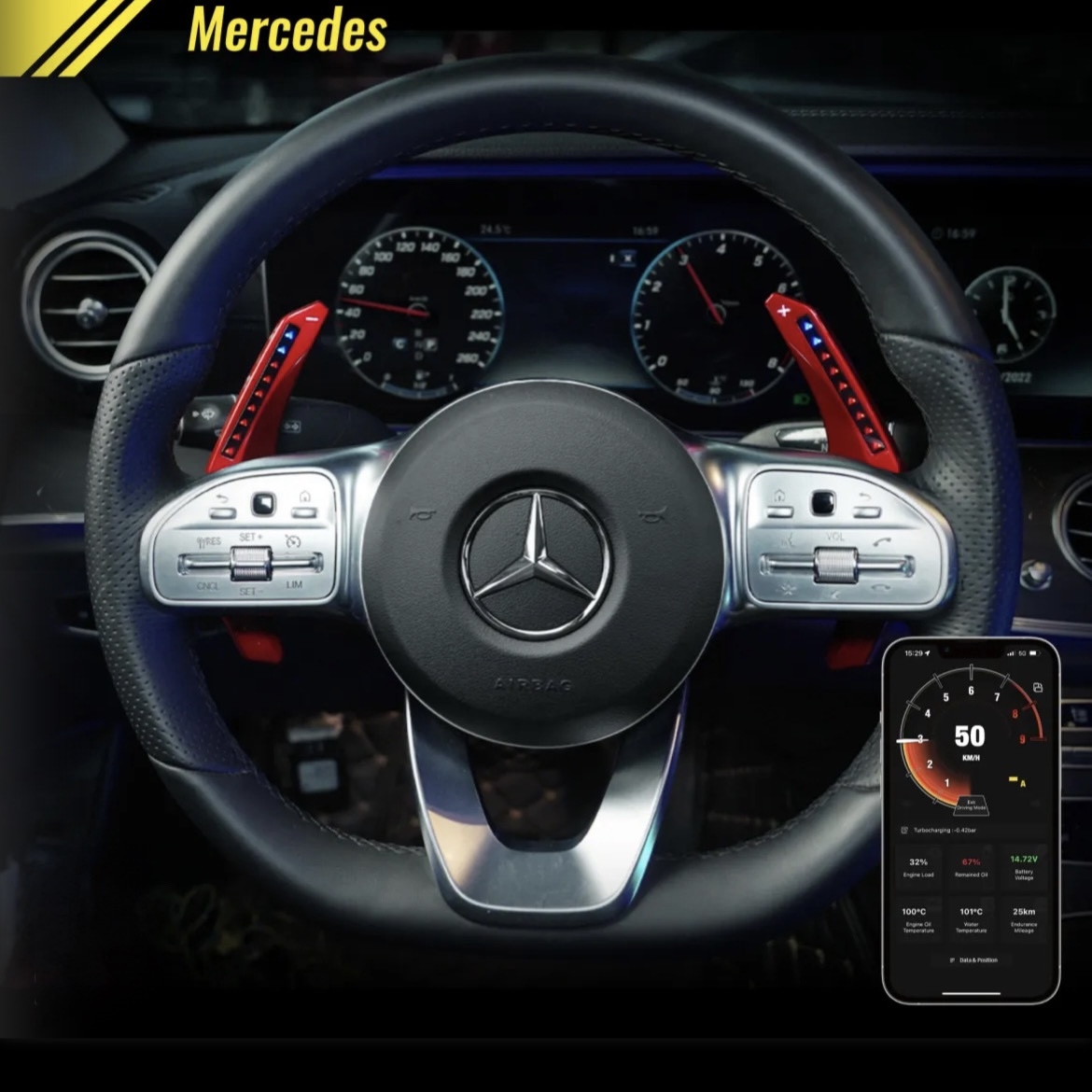 MERCEDES LED PADDLE SHIFTERS