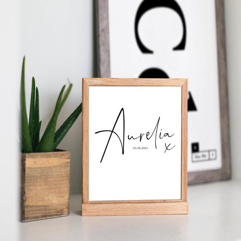 Personalised New Baby card - Smooth white board