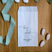 Personalised Wedding Candy Bags | Love is Sweet | 15cm × 10cm | White | Cerimony, Bridal, Matrimony, Marriage, Party, Event