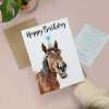 Birthday Card For Horse Lover Card For Pony Owner Birthday Card For Mum or Sister Happy Birthday Card For Friend - Large (5x7) / Blank Message