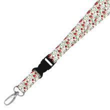 Double Breakaway Lanyard - Red Roses