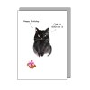 Ribbon on it - funny cat card