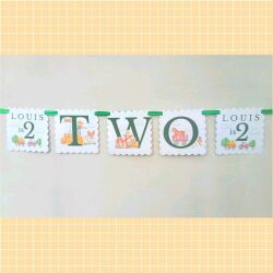 Personalised Farmyard Banner,2nd Birthday Farmyard Party Bunting