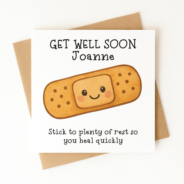 Get Well Soon Card - Stick To Plenty of Rest So You Heal Quickly - Standard Smooth Card