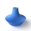 The Kitan Short Vase, Modern and Unique Home Decor for Dried and Preserved Flower Arrangement - Black
