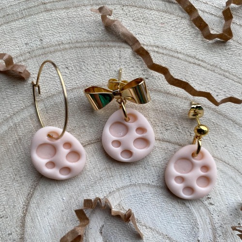 Handmade Polymer Clay Easter Egg Earrings: Pastel Spring earrings