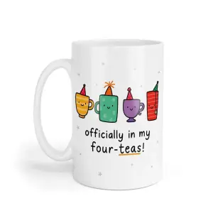 40th Birthday Ceramic Mug - Officially In My Four-Teas