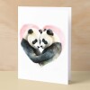 Anniversary or Valentine's Card for Her Anniversary Card for Wife Valentines Day Card For Husband Boyfriend or Girlfriend Cute Pandas - Large (5x7) / Blank Message