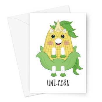Funny Unicorn Card - Cute Foodie