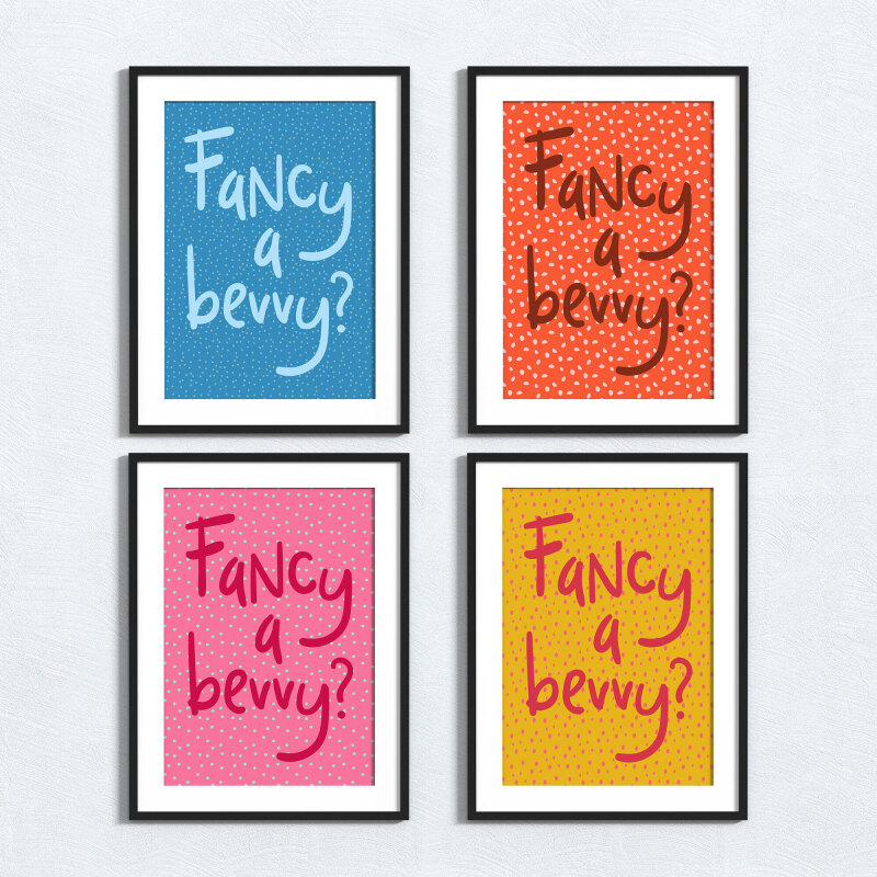 Scouse, Scouser, Liverpool dialect, sayings print - A5 - Glossy - Blue