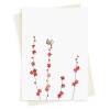 Butterfly & blossom greeting card -  designed by Eloise Hall - 15.7 x 11cm and blank inside, made in the UK
