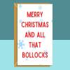 Funny Christmas Card - Merry Christmas - For Him or For Her - Can be Personalised - Ideal for Friend, Family, Colleagues at Xmas - Blank inside - Large