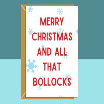 Funny Christmas Card - Merry Christmas - For Him or For Her - Can be Personalised - Ideal for Friend, Family, Colleagues at Xmas