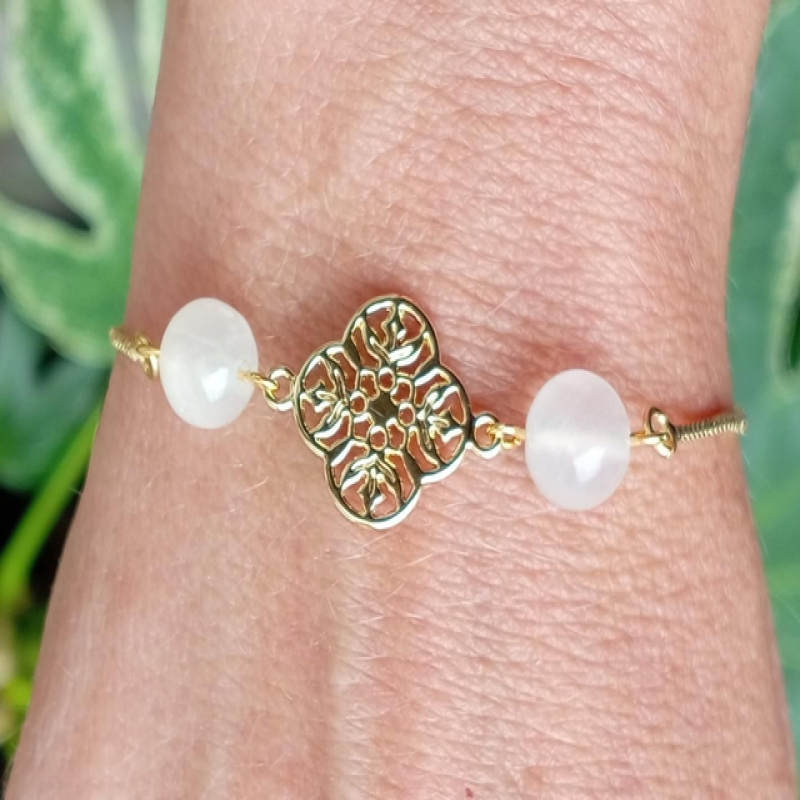 Selenite Gold Bracelet 