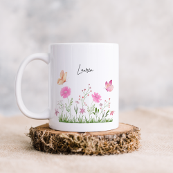 Personalised Flower Mug