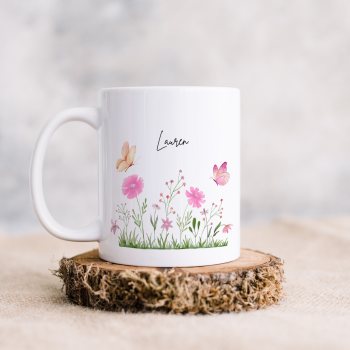 Personalised Flower Mug