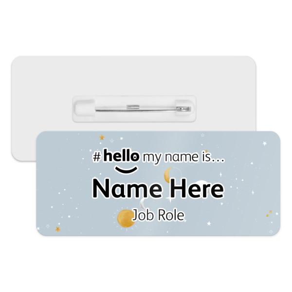 #hello my name is... Name Badge - Sun, Moon and Stars