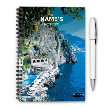 Personalised A5 Artwork Notebook - Amalfi Coast - Italy